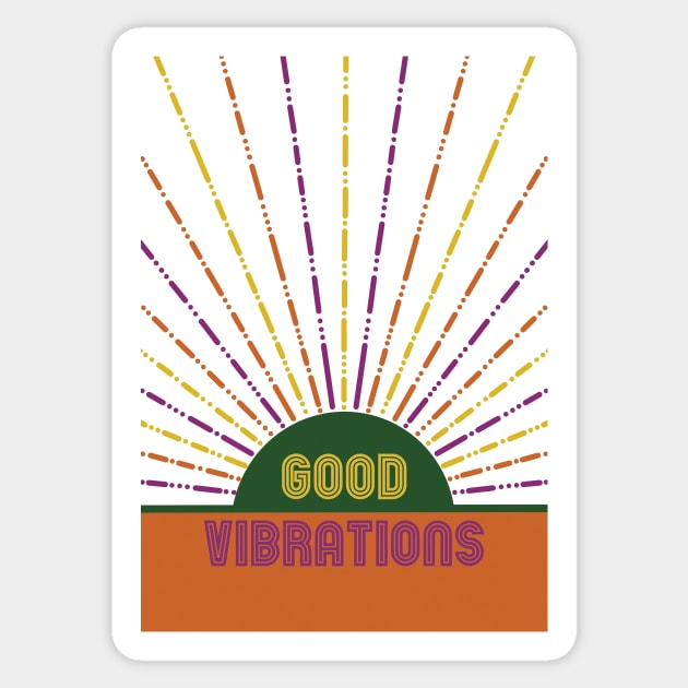 Good Vibrations - The Beach Boys Sticker by Slepowronski